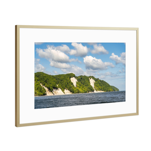 Poster mit Rahmen Gold "Kreideküste Insel Rügen" artboxONE - Natur,Reise,Reise / Strand und Meer