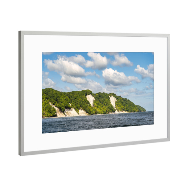 Poster mit Rahmen Silber "Kreideküste Insel Rügen" artboxONE - Natur,Reise,Reise / Strand und Meer
