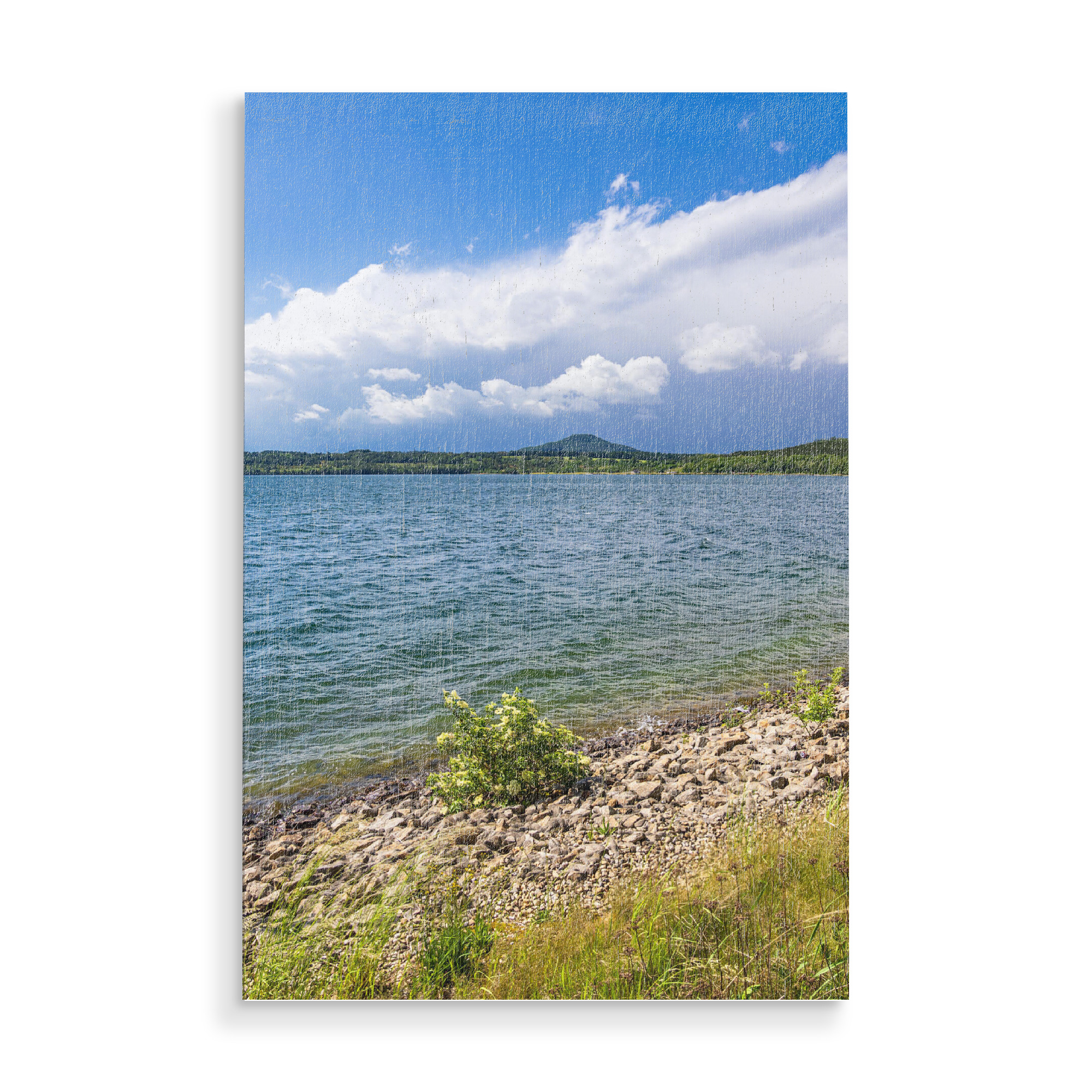 Holzbild "Ufer, See, Wolken" artboxONE - Natur,Reise