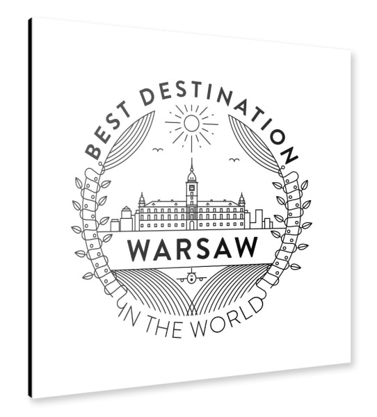 Alu-Dibond "Warschauer Abzeichen" 30x30 cm artboxONE