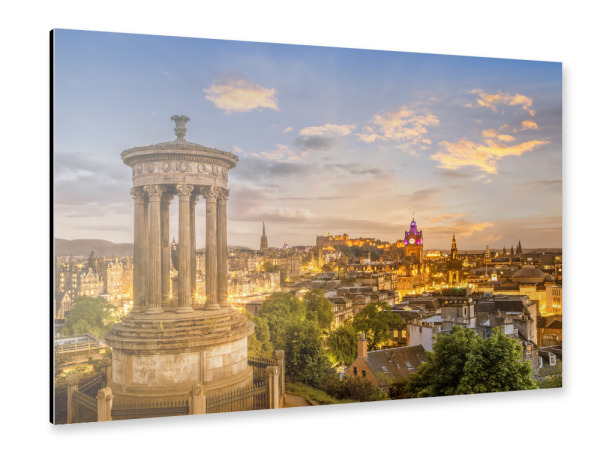 Alu-Dibond "Sonnenuntergang über Edinburgh" 30x20 cm artboxONE