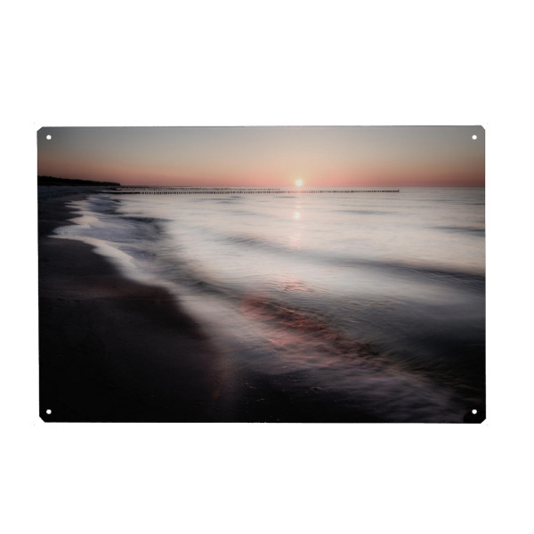Metall Poster "Sanfte Wellen" artboxONE - Natur,Reise,Reise / Strand und Meer