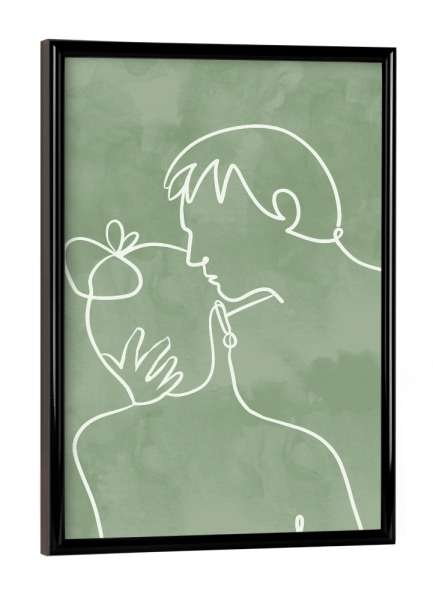 Poster mit schwarzem Rahmen "Intimität" artboxONE - Menschen