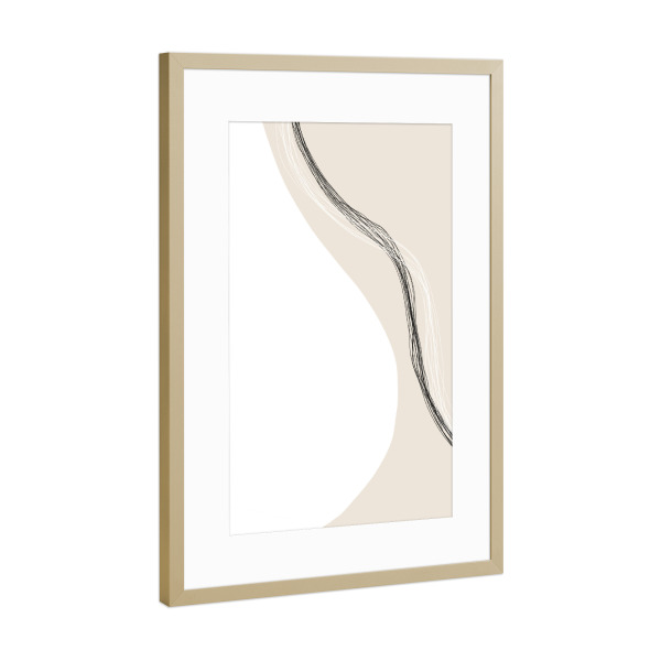 Poster mit Rahmen Gold "Sorted and Calm" artboxONE - Abstrakt