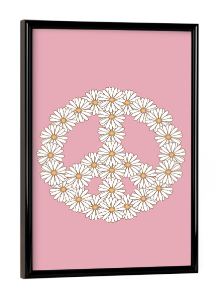 Poster mit schwarzem Rahmen "Friedensgänseblümchen" artboxONE - Natur,Floral,Abstrakt