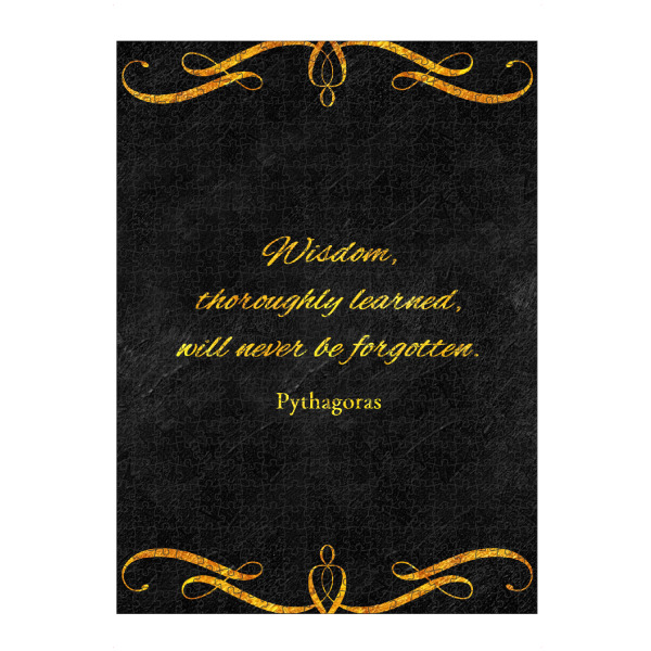 artboxONE Puzzle "Weisheit gründlich erlernt" artboxONE - Typografie