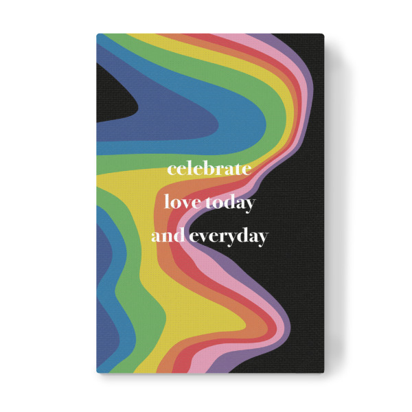 Leinwandbild "Celebrate love" artboxONE - Typografie,Abstrakt,Menschen,Fashion