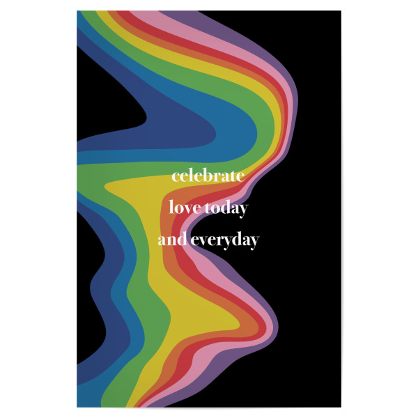 Poster 30x20 cm "Celebrate love" artboxONE - Typografie,Abstrakt,Menschen,Fashion