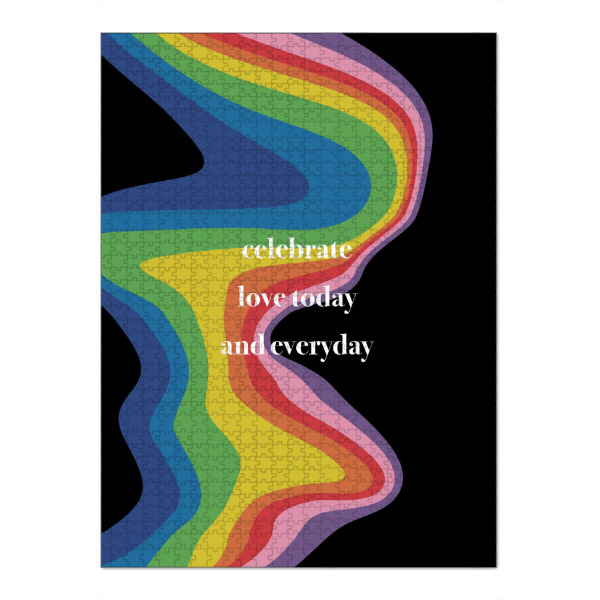 Puzzle Ravensburger "Celebrate love" artboxONE - Typografie,Abstrakt,Menschen,Fashion