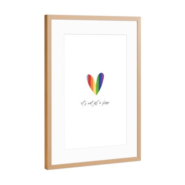 Poster mit Rahmen Kupfer "It's not just a phase" artboxONE - Typografie,Menschen