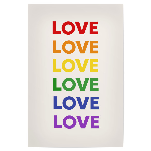 Poster 30x20 cm "Love - Pride" artboxONE - Typografie,Abstrakt,Liebe