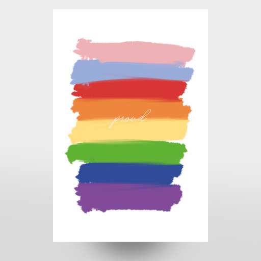 Proud - bunte Typografie