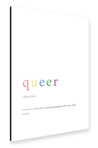 Alu-Dibond "Queer Definition" 30x20 cm artboxONE