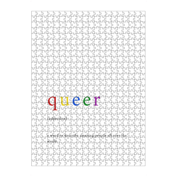 artboxONE Puzzle "Queer Definition" artboxONE - Typografie,Menschen,Liebe - Queer,Bunt,Definition,Typo,Typografie,Minimalistisch,Pride