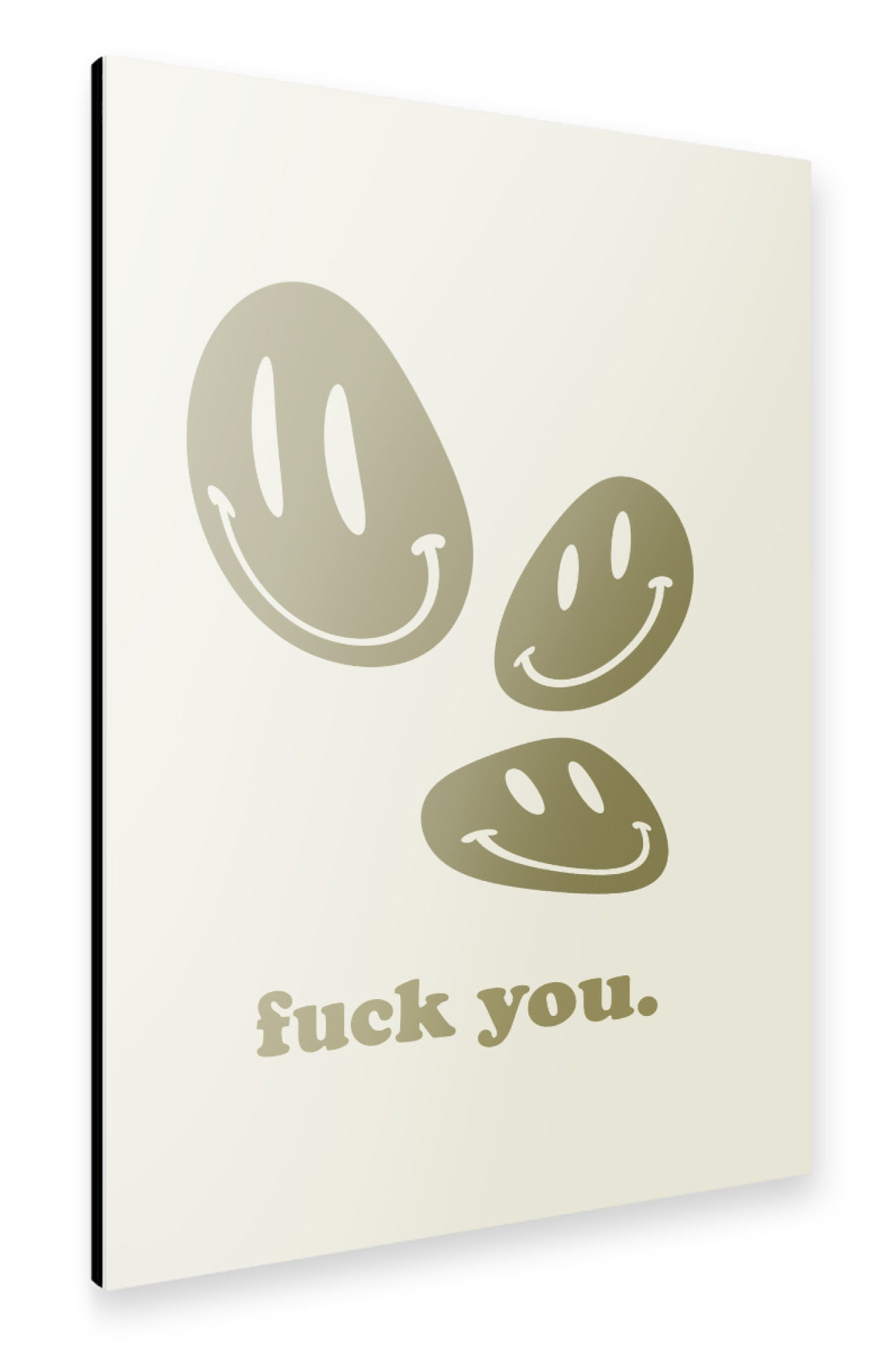 Alu-Dibond "Smiley - Fuck you" 30x20 cm artboxONE