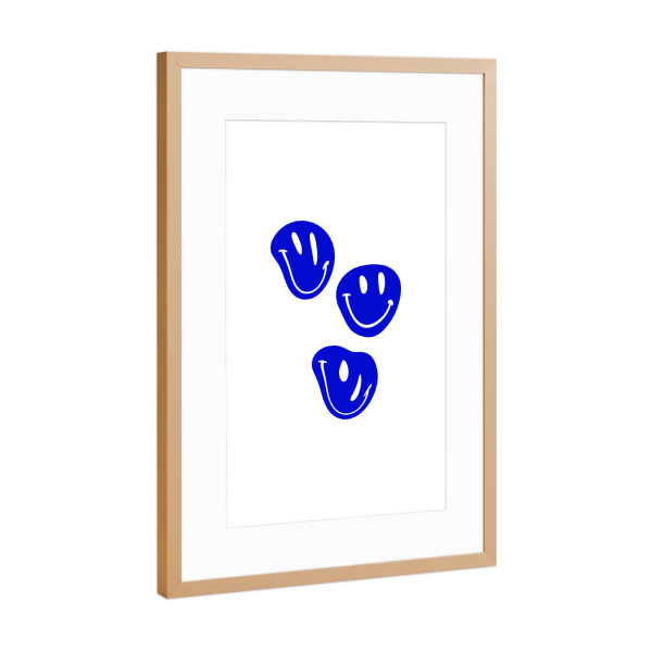 Poster mit Rahmen Kupfer "Lustige Smileys" artboxONE - Für Kinder,Abstrakt,Lustig