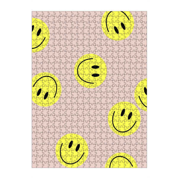 artboxONE Puzzle "Flying smiley Rose" artboxONE - Für Kinder,Abstrakt,Lustig - Smiley,Flying smiley,Rosa,Rose,Smile,Emoji - Bild smiley