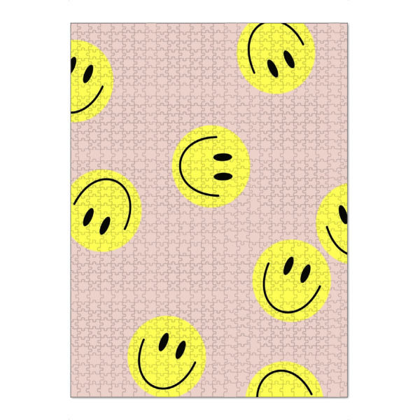 Puzzle Ravensburger "Flying smiley Rose" artboxONE - Für Kinder,Abstrakt,Lustig - Smiley,Flying smiley,Rosa,Rose,Smile,Emoji - Bild smiley