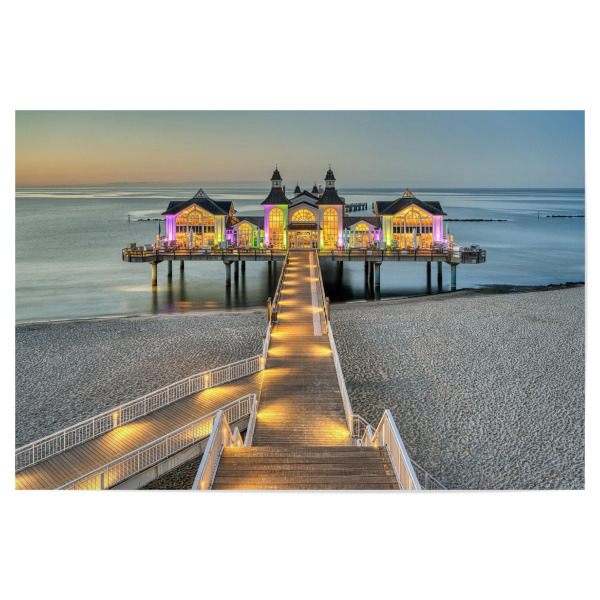 Poster 30x20 cm "Seebrücke in Sellin auf Rügen" artboxONE - Reise,Architektur,Reise / Strand und Meer