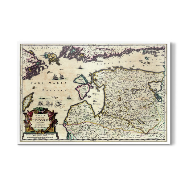 Galerie-Print "Karte von Baltikum" 30x20 cm artboxONE
