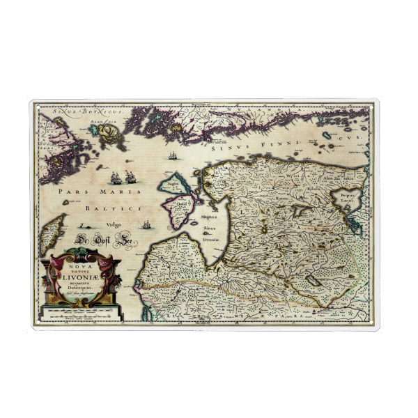 Metall Poster "Karte von Baltikum" artboxONE - Kartografie - Karte,Plan,Antik,Retro,Alt,Karten,Karte der welt,Illustration,Gemeinfrei,Baltikum,Europa