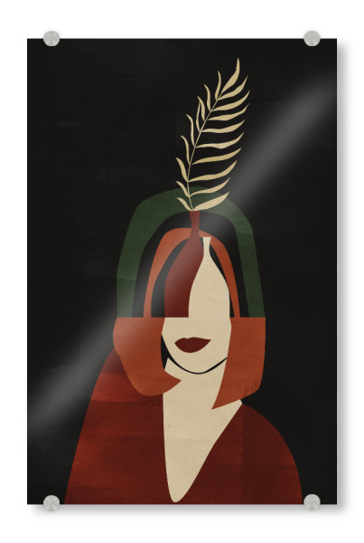 Acrylglasbild "Abstrakter Boho-Stil von TAS" artboxONE - Floral,Abstrakt,Geometrie