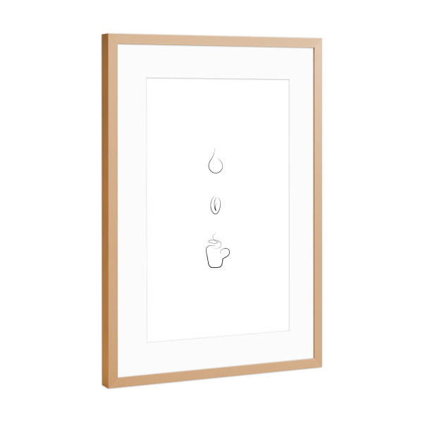 Poster mit Rahmen Kupfer "Art of coffee" artboxONE - Essen & Trinken,Abstrakt - Coffee,Kaffee,Coffeetime,Bohne,Kaffeebohne,Beans,Water,Drop