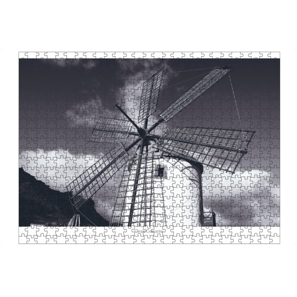 artboxONE Puzzle "Kanarische Windmühle" artboxONE - Reise,Schwarzweiß,Architektur,Reise / Strand und Meer,Reise / Länder