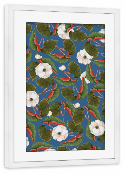 Poster mit Rahmen weiß "Saundarya" artboxONE - Natur,Floral