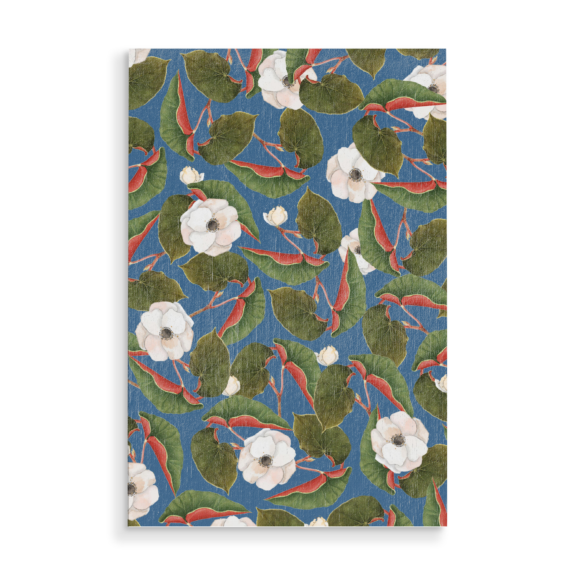 Holzbild "Saundarya" artboxONE - Natur,Floral - Grafik,Aquarell,Muster,Vektor,Blumen,Natur,Kräuter,Schönheit,Tropisch,Exotisch,Lotus,Blumen
