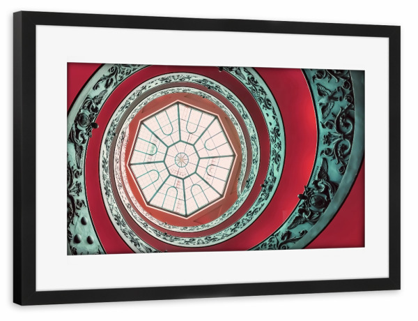 Poster mit Rahmen schwarz "Doppelter Wirbel" artboxONE - Städte,Reise,Architektur,Reise / Länder,Städte / Rom