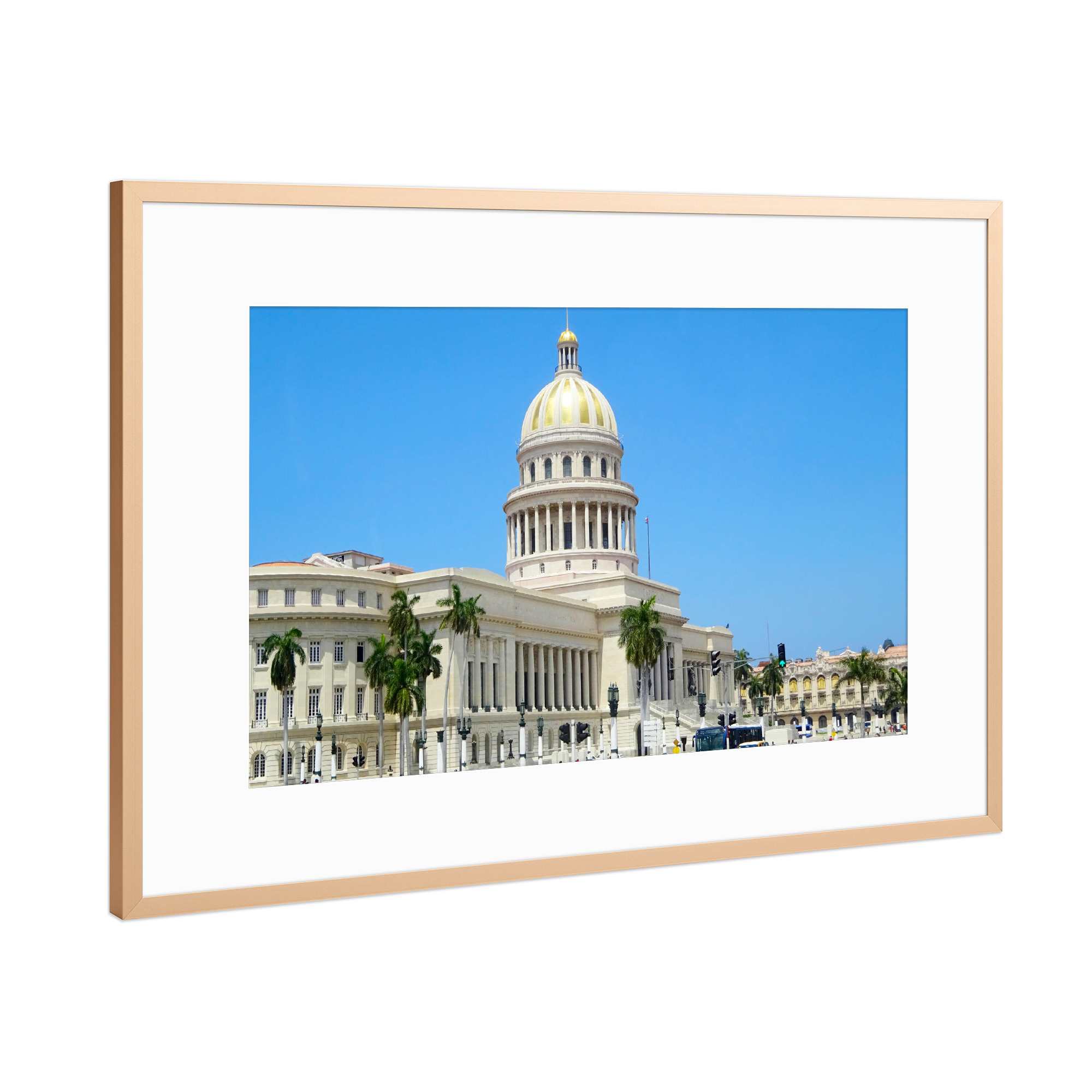 Poster mit Rahmen Kupfer "El Capitolio, Havanna" artboxONE - Reise,Architektur,Reise / Länder,Städte / Weitere
