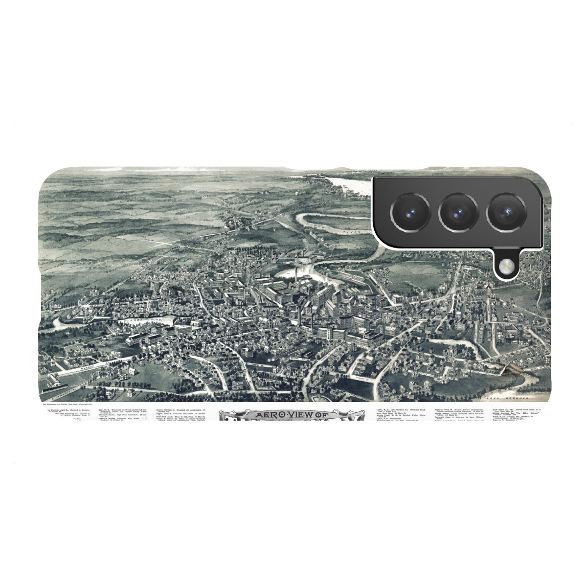 "Amesbury-Massachusetts-Karte"für Samsung Galaxy - Premium-Case Handyhülle artboxONE