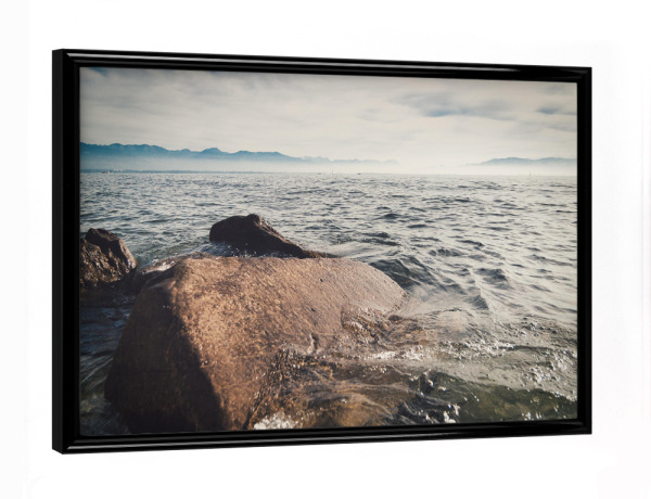 Poster mit schwarzem Rahmen "Bodensee Wellen" artboxONE - Natur,Reise,Reise / Strand und Meer