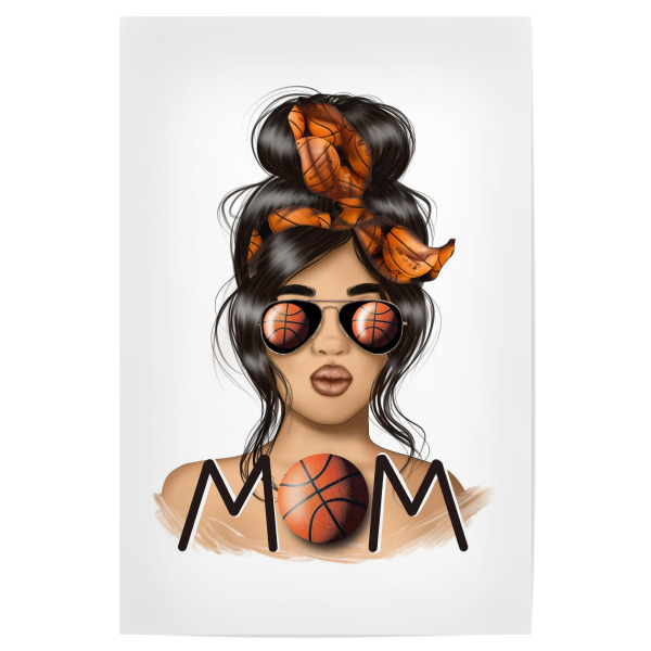 Poster 30x20 cm "Mutter-Basketball-Illustration" artboxONE - Menschen,Fashion,Sport,Sport / Sommerspiele,Für Mama