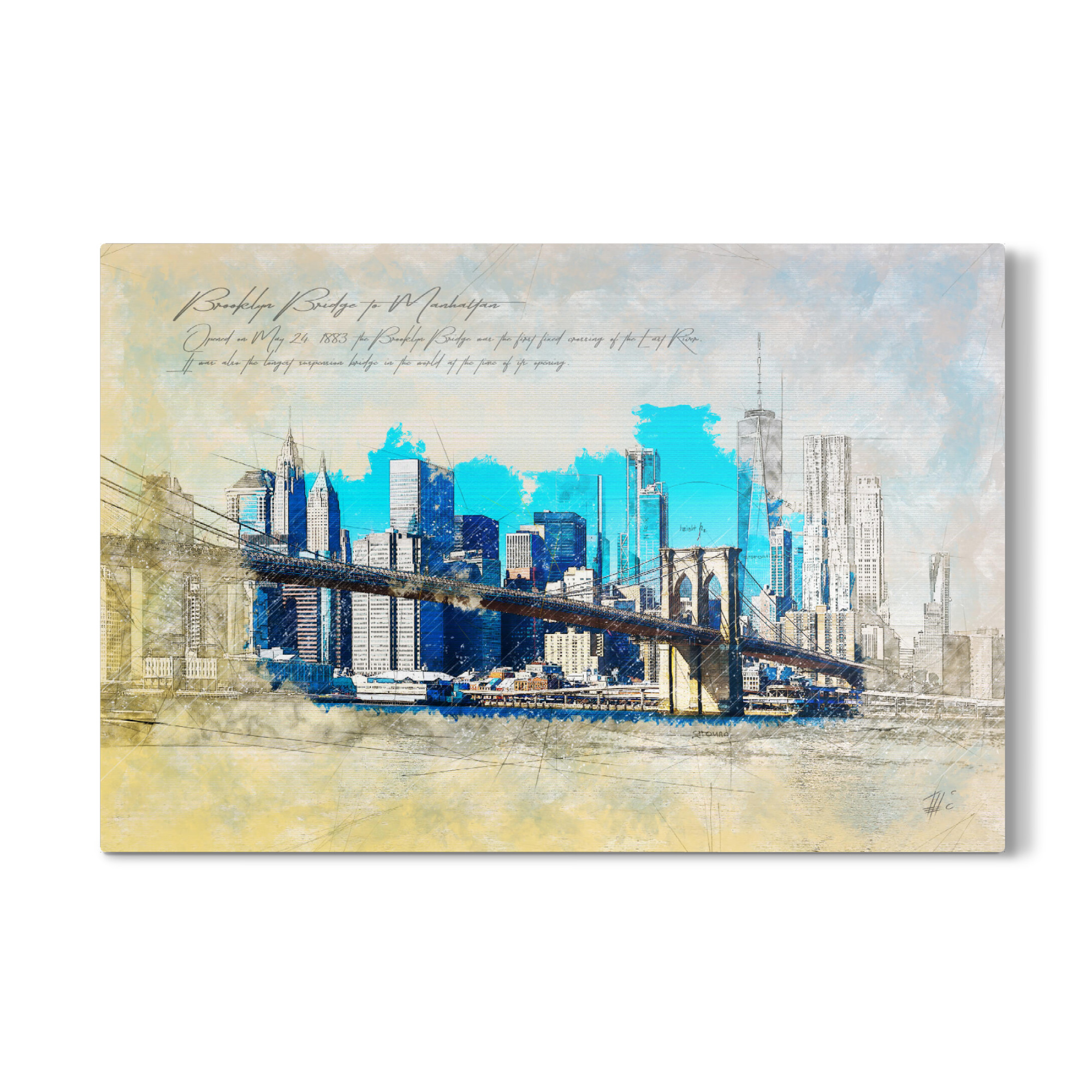 Galerie-Print "Brooklyn Bridge nach Manhattan" 75x50 cm artboxONE