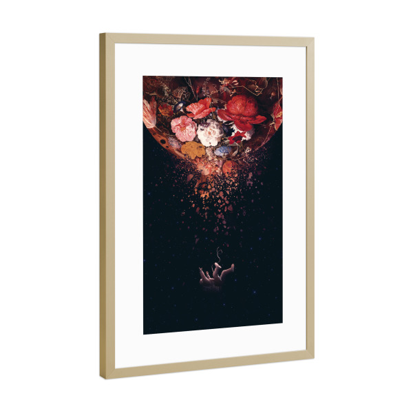 Poster mit Rahmen Gold "Enkel Dika - Beautiful Illusion" artboxONE - Natur,Männer,Galaxy