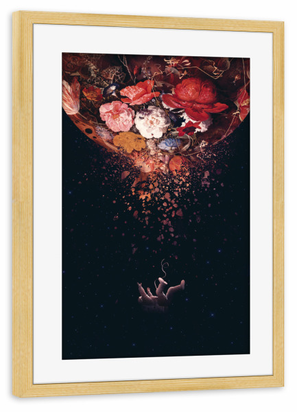 Poster mit Rahmen kiefer "Enkel Dika - Beautiful Illusion" artboxONE - Natur,Männer,Galaxy