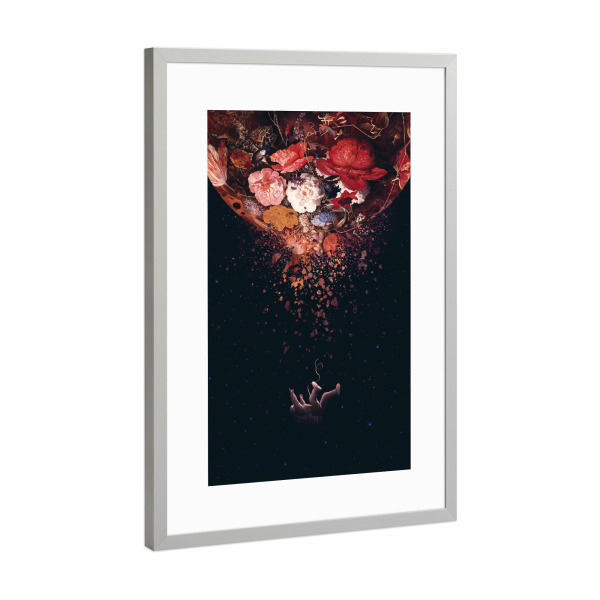 Poster mit Rahmen Silber "Enkel Dika - Beautiful Illusion" artboxONE - Natur,Männer,Galaxy