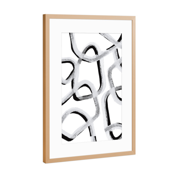 Poster mit Rahmen Kupfer "Make you stay" artboxONE - Abstrakt - Minimalismus,Minimalistische kunst,Organische formen,Abstrakt