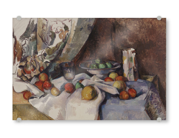 Acrylglasbild "Stilleben mit Äpfeln" artboxONE - Essen & Trinken / Obst & Gemüse - Paul cézanne,Stillleben,Obst,Tisch,Essen,Kunst,Malerei,Gemälde