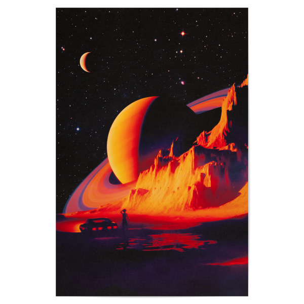 Poster 30x20 cm "Wie bin ich hier gelandet" artboxONE - Reise,Automobile,Fiktion,Galaxy