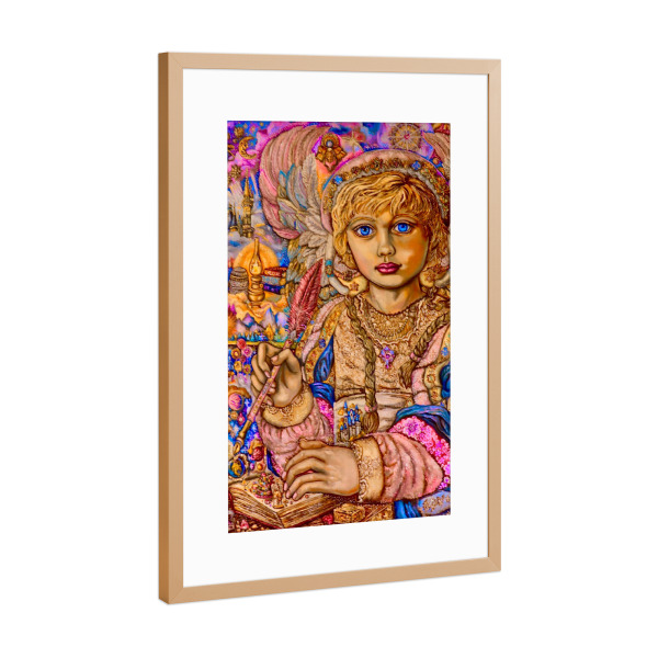 Poster mit Rahmen Kupfer "Yumi Sugai.Erzengel Raziel" artboxONE - Menschen,Weihnachten - Engel,Gott,Fantasie,Religion