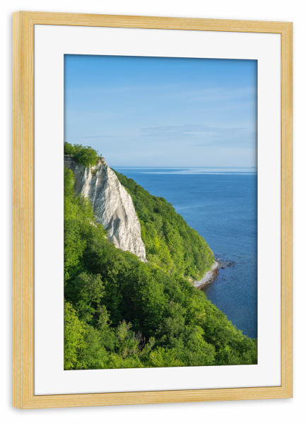 Poster mit Rahmen kiefer "Kreidefels Königsstuhl auf Rügen" artboxONE - Natur,Reise,Reise / Strand und Meer