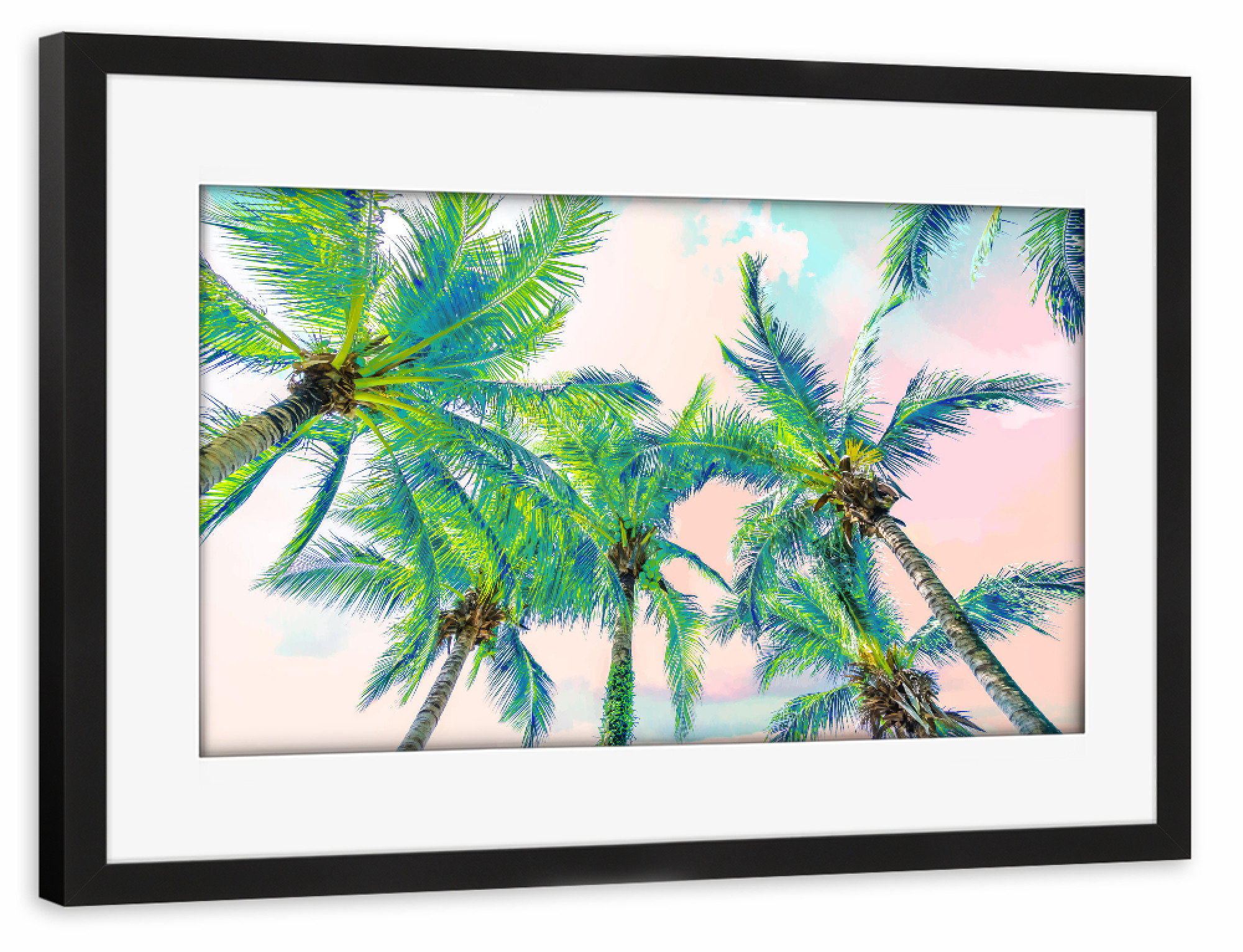 Poster mit Rahmen schwarz "Verträumte Palmen" artboxONE - Natur,Reise,Reise / Strand und Meer