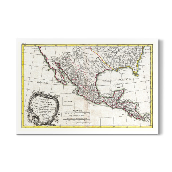 Galerie-Print "Karte von Mexiko, Texas" 30x20 cm artboxONE