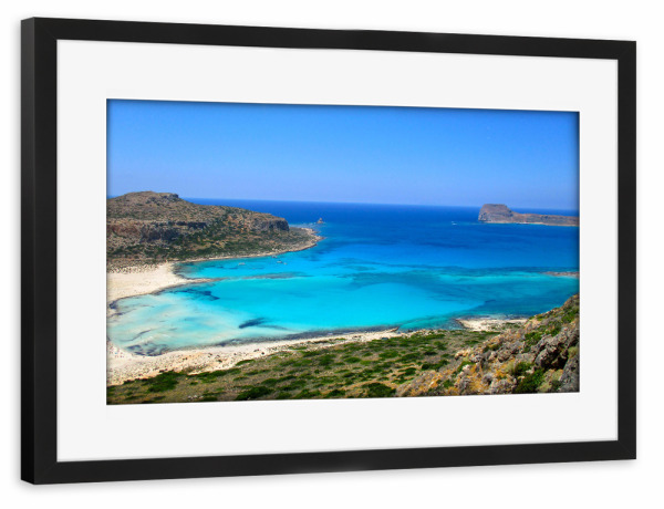 Poster mit Rahmen schwarz "Die Balosbucht auf Kreta" artboxONE - Natur,Reise,Reise / Strand und Meer,Reise / Länder