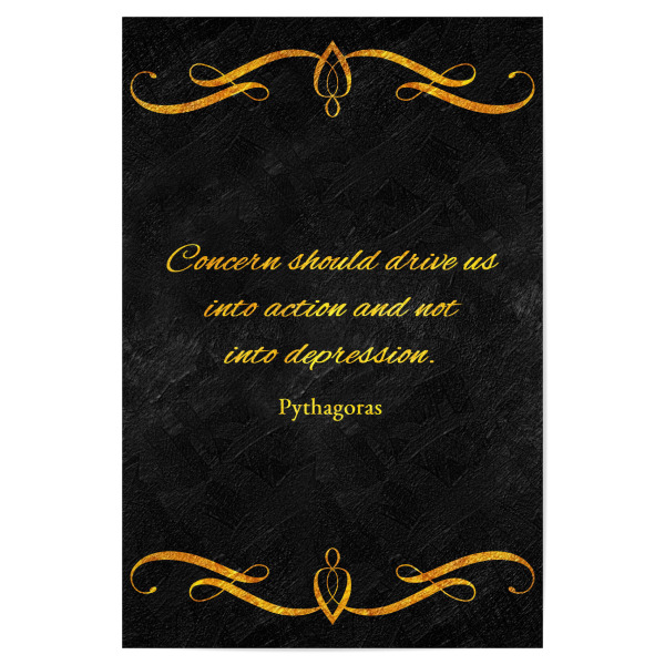 Poster 30x20 cm "Sorge in Aktion" artboxONE - Typografie