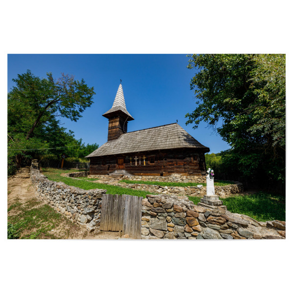 Poster 30x20 cm "Holzkirche in Rumänien" artboxONE - Natur,Architektur