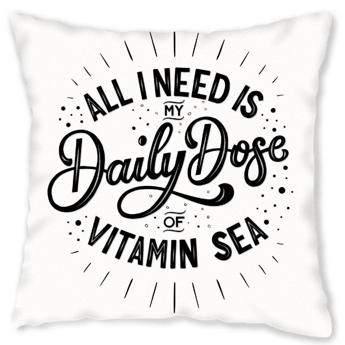 Design-Kissen "Daily Dose of Vitamin Sea" artboxONE - Typografie,Unterwasser,Lustig